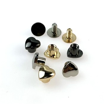 AH08  long foot heart-shaped spikes with screw back 8mm 100pcs/bag