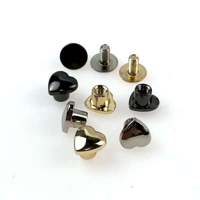 AH08  long foot heart-shaped spikes with screw back 8mm 100pcs/bag