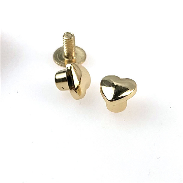 AH08  long foot heart-shaped spikes with screw back 8mm 100pcs/bag