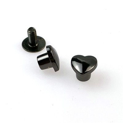 AH08  long foot heart-shaped spikes with screw back 8mm 100pcs/bag