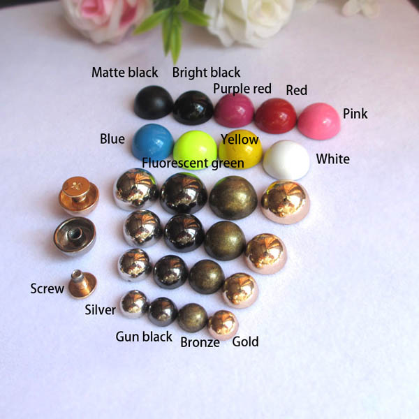 X84 Dome&Mushrooms Spikes For Leather 8x4mm  100pcs/bag