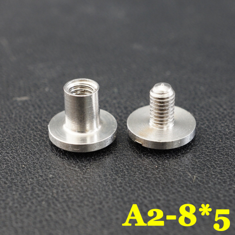 DS844 8X4X4mm Dome Head Stainless Steel Chicago Screw Posts    100 pcs/Bag