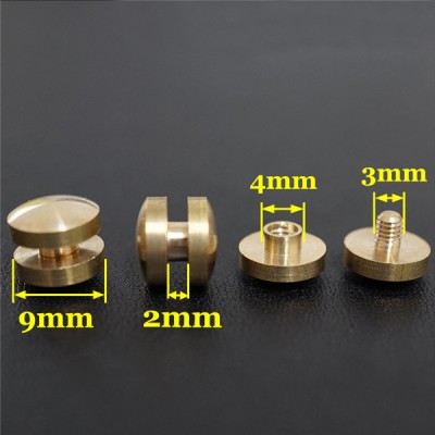 FD0942 Dome Head Chicago Screw Posts 9x4x2mm 100pcs/Bag