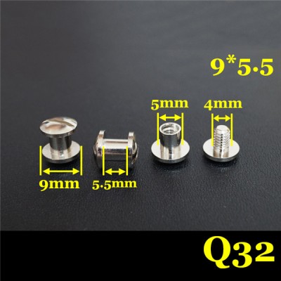 FD0945.5 Dome Head Chicago Screw Posts 9x4x5.5mm 100pcs/Bag