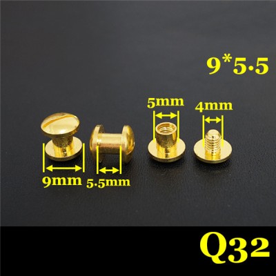 FD0945.5 Dome Head Chicago Screw Posts 9x4x5.5mm 100pcs/Bag