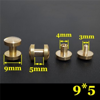 FD0945 Dome Head Chicago Screw Posts 9x4x5mm 100pcs/Bag