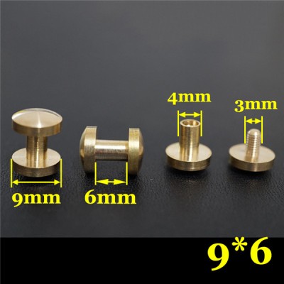 FD0946 Dome Head Chicago Screw Posts 9x4x6mm 100pcs/Bag