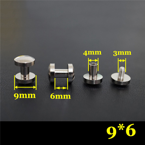 FD0946 Dome Head Chicago Screw Posts 9x4x6mm 100pcs/Bag