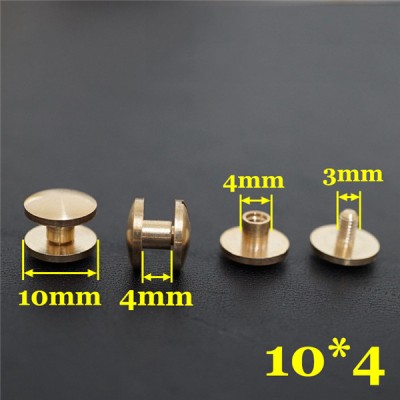 FD1044 Dome Head Chicago Screw Posts 10x4x4mm 100pcs/Bag