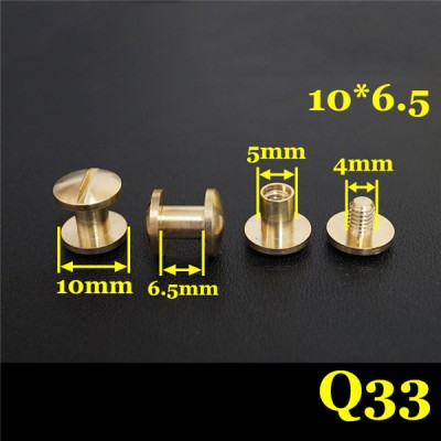 FD1056.5 Dome Head Chicago Screw Posts 10x5x6.5mm 100pcs/Bag