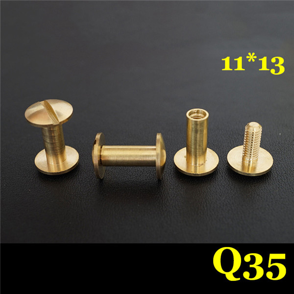 FD11413 Dome Head Chicago Screw Posts 11x4x13mm 100pcs/Bag