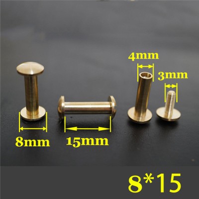 FD8415 Dome Head Chicago Screw Posts 8x4x15mm 100pcs/Bag