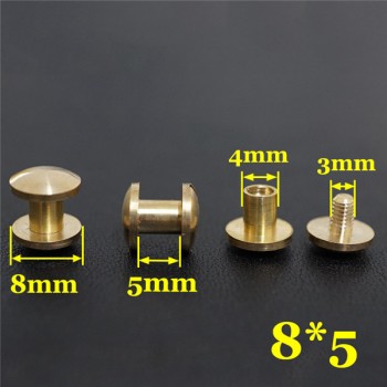 FD845 Dome Head Chicago Screw Posts 8x4x5mm 100pcs/Bag