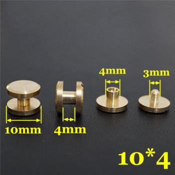 FF1044 Flat Head Chicago Screw Posts 10x4x4mm 100pcs/Bag