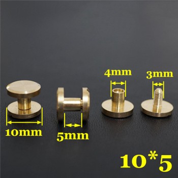 FF1045 Flat Head Chicago Screw Posts 10x4x5mm 100pcs/Bag