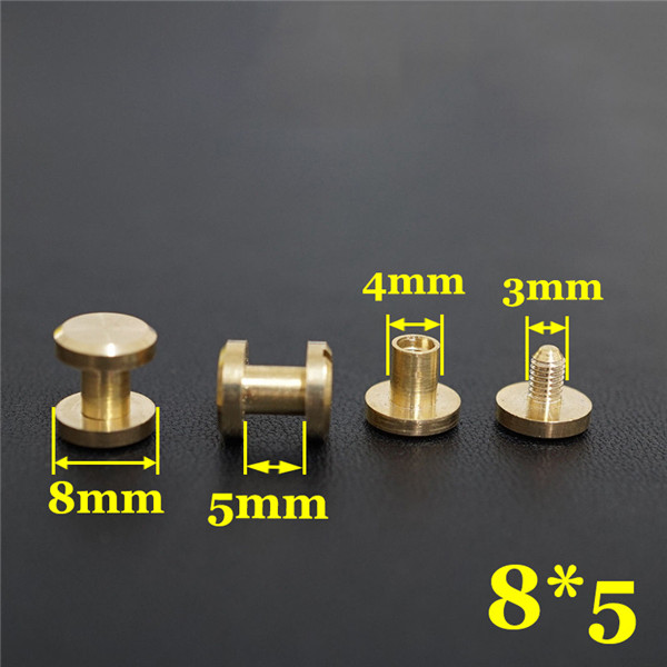 FF845 Flat Head Chicago Screw Posts 8x4x5mm 100pcs/Bag