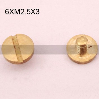 FR001 Ultra-Small Brass screws-Chicago Screws-Binding Screws-Plane 6xM2.5x3mm 1000pcs/Bag