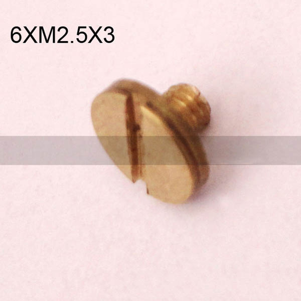 FR001 Ultra-Small Brass screws-Chicago Screws-Binding Screws-Plane 6xM2.5x3mm 1000pcs/Bag
