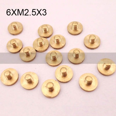 FR001 Ultra-Small Brass screws-Chicago Screws-Binding Screws-Plane 6xM2.5x3mm 1000pcs/Bag