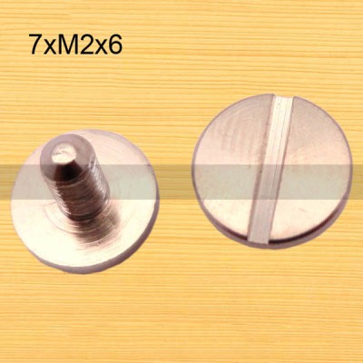 FR002 Ultra-small Brass screws-Chicago Screws-Binding Screws-Plane 7xM2x6mm 1000pcs/Bag