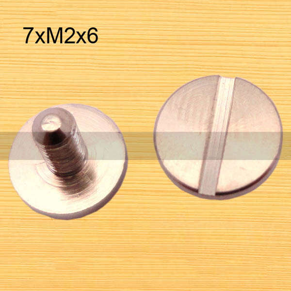 FR002 Ultra-small Brass screws-Chicago Screws-Binding Screws-Plane 7xM2x6mm 1000pcs/Bag