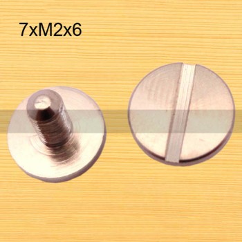 FR002 Ultra-small Brass screws-Chicago Screws-Binding Screws-Plane 7xM2x6mm 1000pcs/Bag