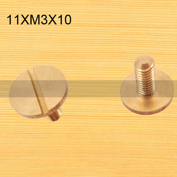 FR004 Ultra-small Brass screws-Chicago Screws-Binding Screws-Plane 11xM3x10mm 1000pcs/Bag