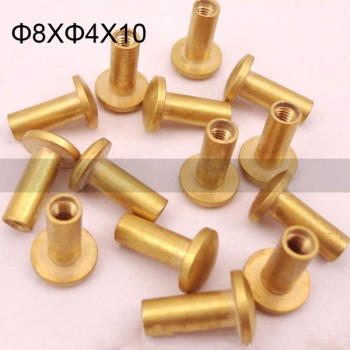 FR017 Leather Chicago Screws-Binding Screws-Cambered 8x4x10mm 100pcs/bag