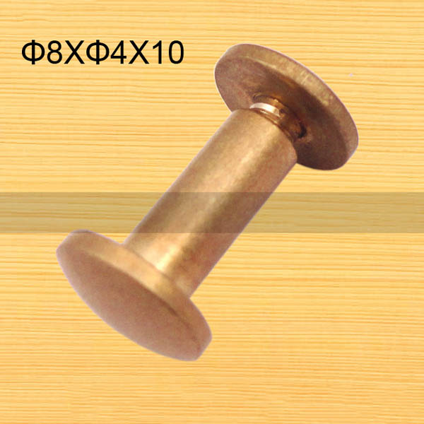 FR017 Leather Chicago Screws-Binding Screws-Cambered 8x4x10mm 100pcs/bag