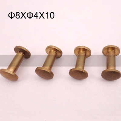 FR017 Leather Chicago Screws-Binding Screws-Cambered 8x4x10mm 100pcs/bag