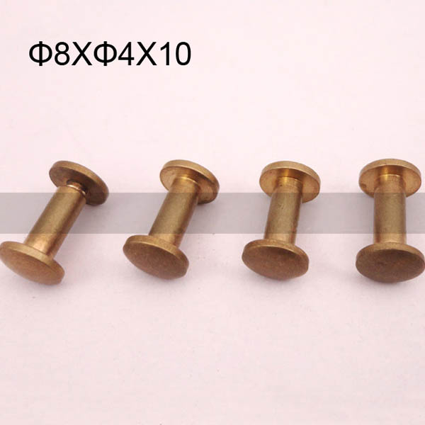 FR017 Leather Chicago Screws-Binding Screws-Cambered 8x4x10mm 100pcs/bag