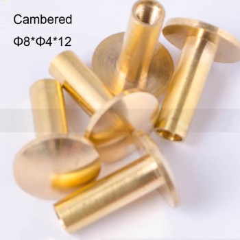 FR018 Long Chicago Screws For Leather-Binding Screws-Cambered 8x4x12mm 100pcs/Bag