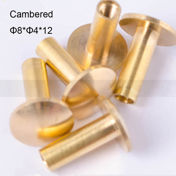 FR018 Long Chicago Screws For Leather-Binding Screws-Cambered 8x4x12mm 100pcs/Bag