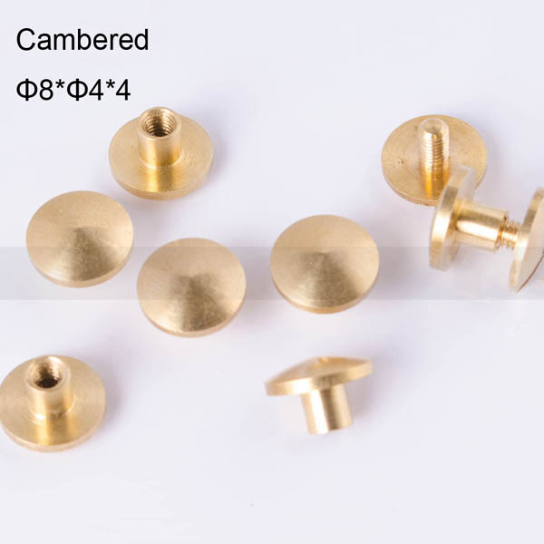 FR018 Long Chicago Screws For Leather-Binding Screws-Cambered 8x4x12mm 100pcs/Bag