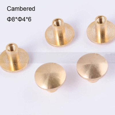 FR018 Long Chicago Screws For Leather-Binding Screws-Cambered 8x4x12mm 100pcs/Bag