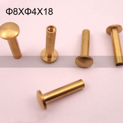 FR020 Rivet Screw Leather Chicago Screws-Plane 8x4x18mm 100pcs/bag