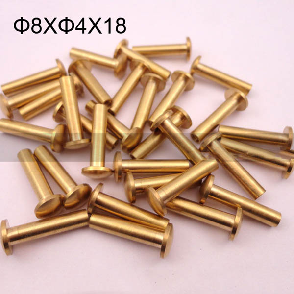 FR020 Rivet Screw Leather Chicago Screws-Plane 8x4x18mm 100pcs/bag