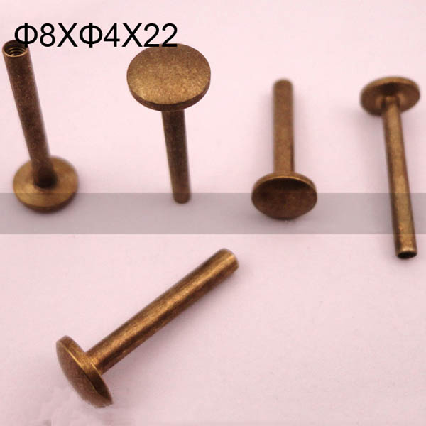 FR021 Metal Book Binding Rivet Chicago Screws 8x4x22mm 500pcs/Bag