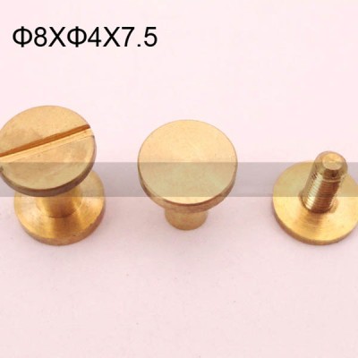 FR022 Copper Hollow Rivet Chicago Screws 8x4x7.5mm 1000pcs/Bag