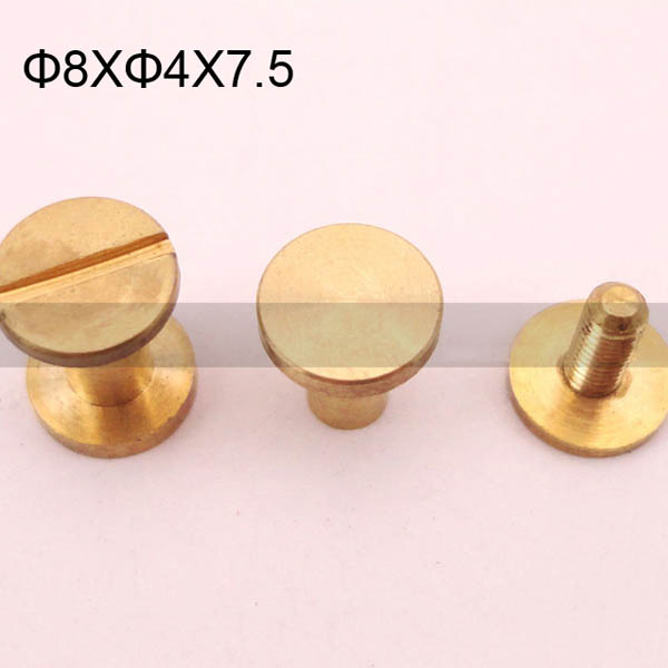 FR022 Copper Hollow Rivet Chicago Screws 8x4x7.5mm 1000pcs/Bag