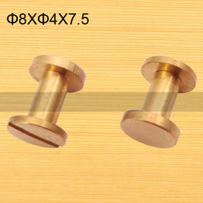 FR022 Copper Hollow Rivet Chicago Screws 8x4x7.5mm 1000pcs/Bag