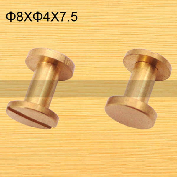 FR022 Copper Hollow Rivet Chicago Screws 8x4x7.5mm 1000pcs/Bag