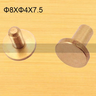 FR022 Copper Hollow Rivet Chicago Screws 8x4x7.5mm 1000pcs/Bag