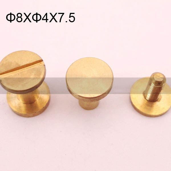 FR022 Copper Hollow Rivet Chicago Screws 8x4x7.5mm 1000pcs/Bag