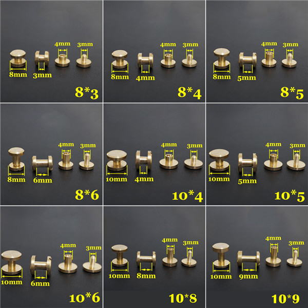 FS001  8 Size Available Sun Flower Head Chicago Screw Posts 100 pcs/Bag