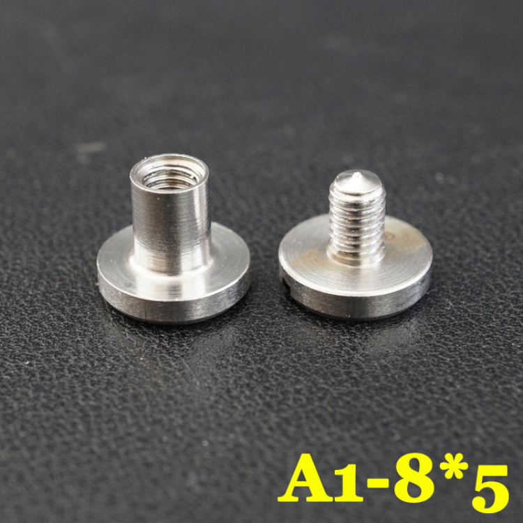 FS847 8X4X7mm Flat Head Stainless Steel Chicago Screw Posts    100 pcs/Bag