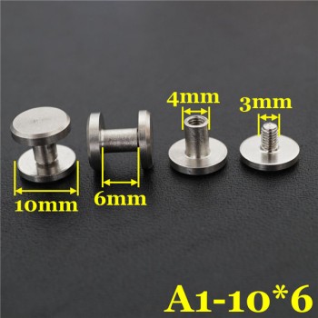 FR403 Stainless Steel Flat Head Binding Post Screws  10x4x6mm 100pcs/bag