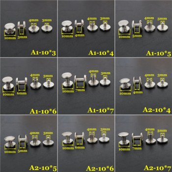 FR403 Stainless Steel Flat Head Binding Post Screws  10x4x6mm 100pcs/bag