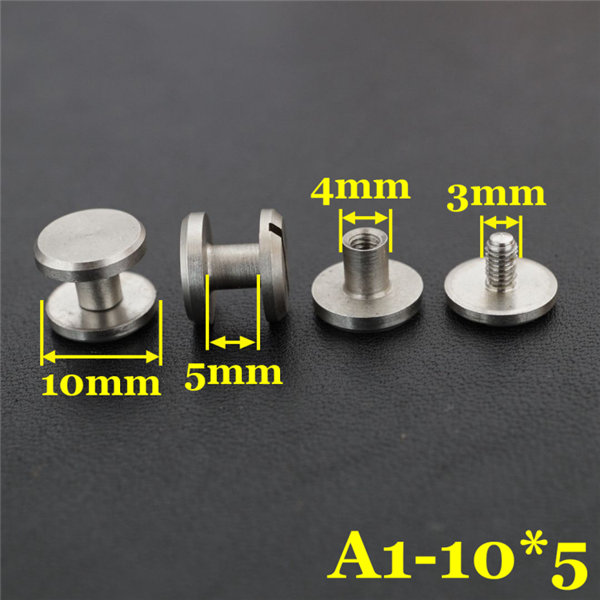 FR404 Stainless Steel Flat Head Binding Screws 10x4x5mm 100pcs/bag