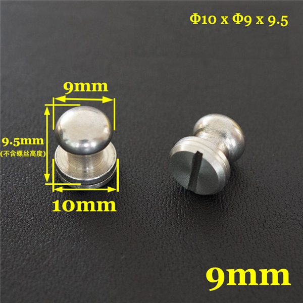 FR503 Stainless Steel Sam Browne Stud Round Head Button Screw Post 10x9x9.5mm 100pcs/bag